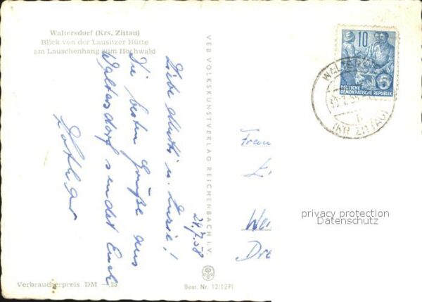 Waltersdorf Zittau Blick von Lausitzer Hütte – Bild 2