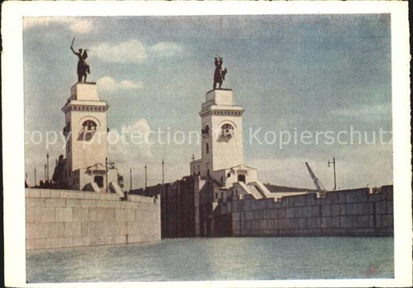 Russland Schleuse Woga Don