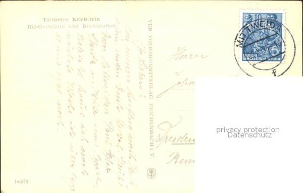 Kriebstein HO Gaststätte und Bootsstation Talsperr – Bild 2