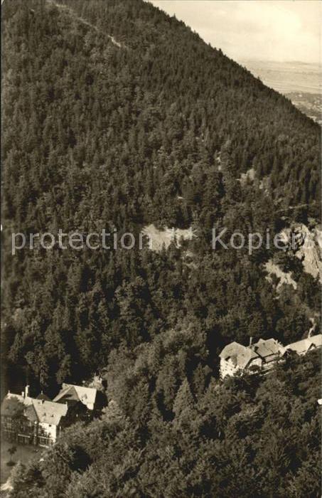 Ilsenburg Harz Blick vom Ilsestein FDGB Erholungsheim