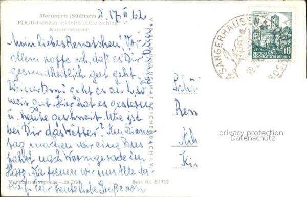 Morungen FDGB Genesungsheim Otto Schlag Kaminzim – Bild 2