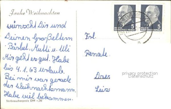 Nossen Winterpanorama Weihnachtskarte – Bild 2