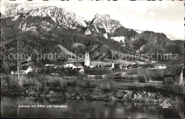 Admont Steiermark Panorama mit Riffel und Hahnstein