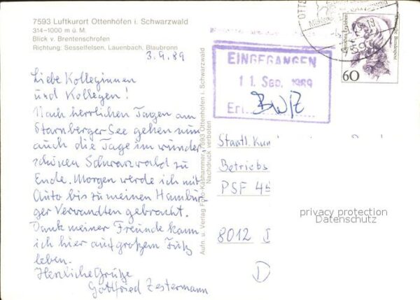 Ottenhoefen Schwarzwald Panorama Blick vom Brentenschrofen – Bild 2