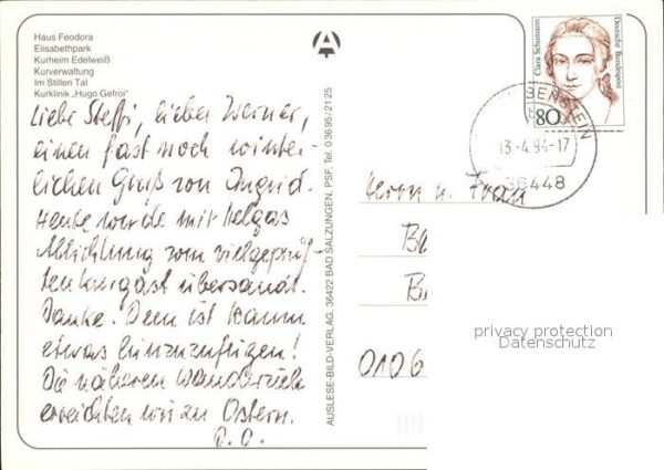 Bad Liebenstein Haus Feodora Elisabethpark Kurheim Edel – Bild 2