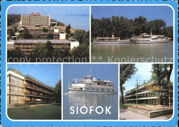Siofok Hotels am Balaton Plattensee Dampfer Fä