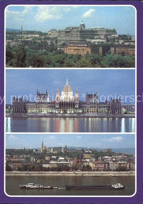 Budapest Stadtbild mit Parlamentsgebäude Donau F