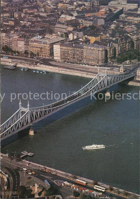 Budapest Freiheitsbrücke Donau Fliegeraufnahme