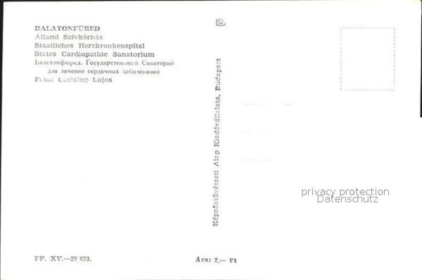 Balatonfuered Staatliches Herzkrankenspital Krankenha – Bild 2