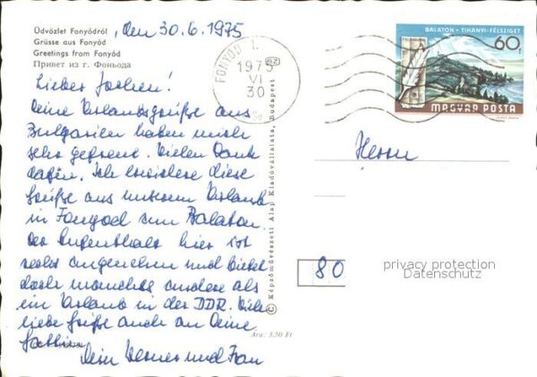 Fonyod Fuerdoe Hotel Camping Statuen Plattensee Anlege – Bild 2