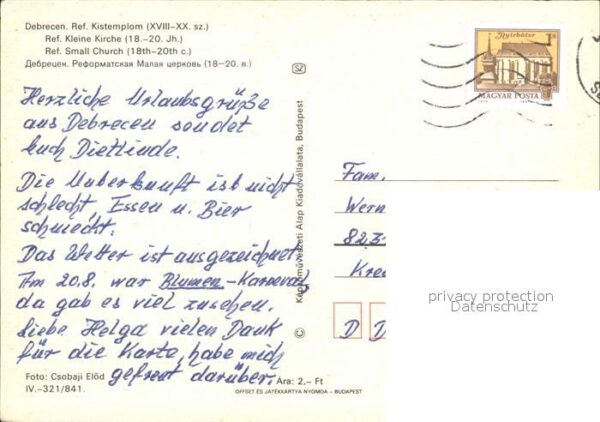 Debrecen Debrezin Ref Kistemplom Kleine Kirche – Bild 2