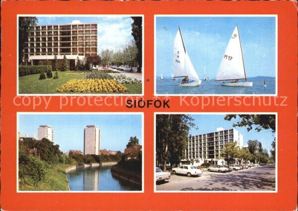 Siofok Hotel Hochhaus Kanal Segeln Plattensee