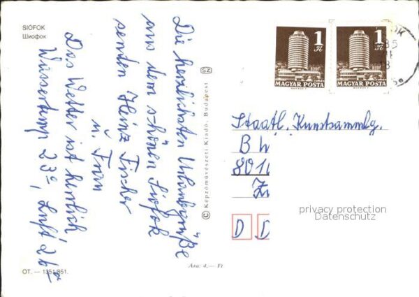 Siofok Hotel Hochhaus Kanal Segeln Plattensee – Bild 2
