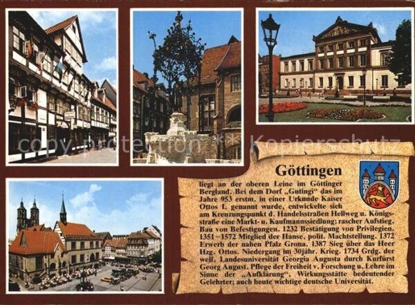 Goettingen Niedersachsen Häuserpartie Innenstadt Marktplatz Gäns