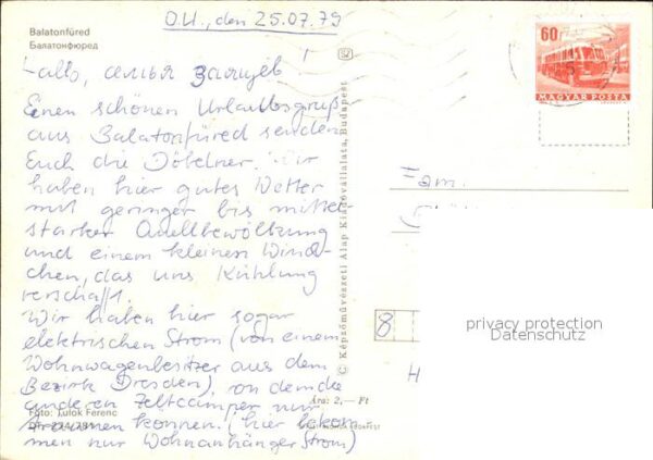 Balatonfuered Denkmal Statue Hotel Segelboot Plattens – Bild 2