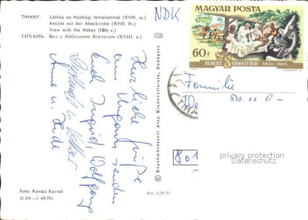 Tihany Apatsagi templommal Abteikirche Platten – Bild 2