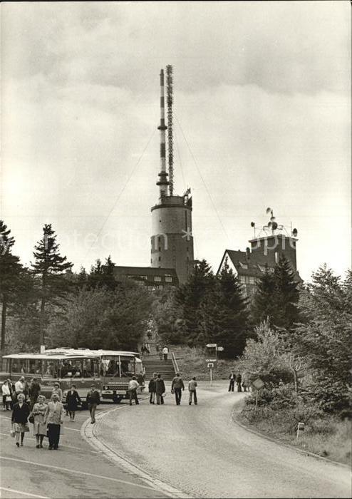 Grosser Inselsberg Berggasthof Sendeturm Bus Parkplatz
