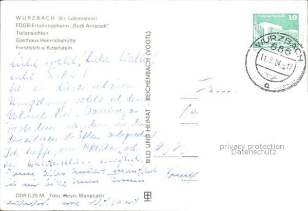 Wurzbach FDGB Erholungsheim Rudi Arnstadt Gastha – Bild 2