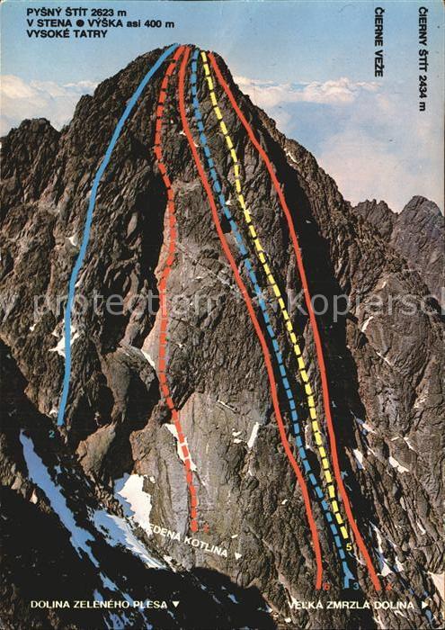 Bergsteigen Klettern Dolina Zeleneho Plesa Pysny Stit Vysoke