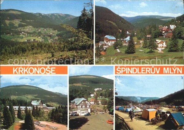 Spindleruv Mlyn Spindlermuehle Krkonose Celkovy pohled z Mechovince po