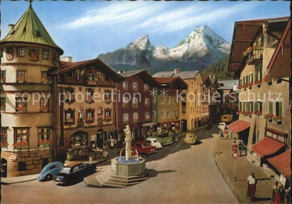 Berchtesgaden Marktplatz Watzmann