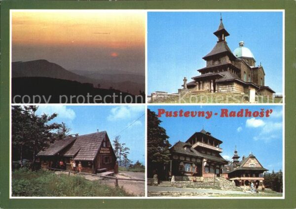 Pustevny Radhosti Podvecer na Pustevach Kaple sv Cyrila a