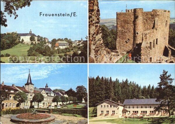 Frauenstein Sachsen Schloß Burgruine Rathaus Platz des Frie