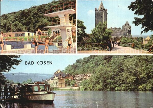 Bad Koesen Schwimmbad der Jugend Rudelsburg Dampfe