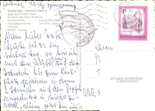 Villacher Alpe Dobratsch Sendeturm Deutsche Kirche Lud – Bild 2