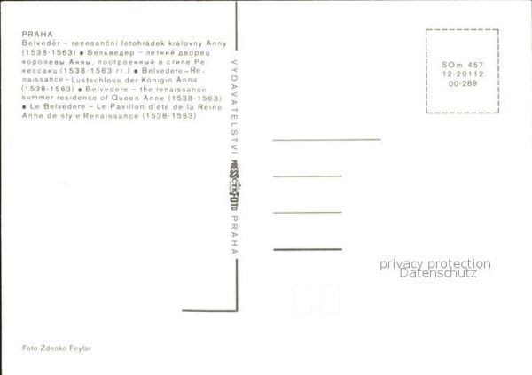 Praha Prahy Prague Belveder – Bild 2
