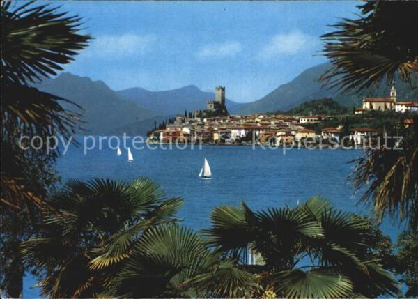 Malcesine Lago di Garda Gardasee Segelboote Schloss