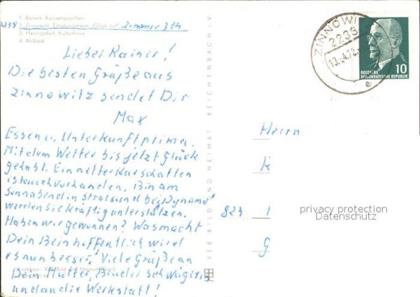 Zinnowitz Ostseebad Bansin Konzertpavillon Erholungsheim Gl – Bild 2