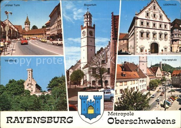 Ravensburg Wuerttemberg Veitsburg Grüner Turm Blaserturm Lederh