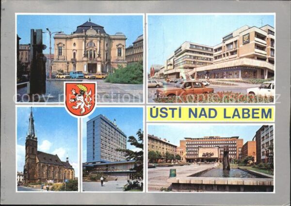 Uesti nad Labem krajske mesto na soutoku Biliny a Labe