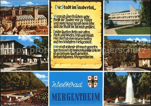 Mergentheim Bad Wandelhalle Schloss Wolfgangbrücke