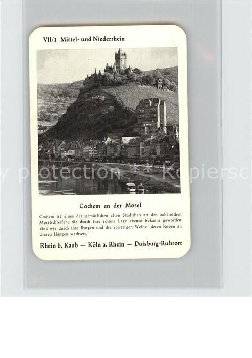 Cochem Mosel Mittel-Niederrhein Rhein b. Kaub-Köln a