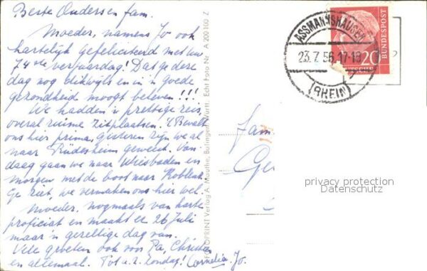 Ruedesheim Rhein Uferstrasse Eisenbahn Dampfer Anleger N – Bild 2