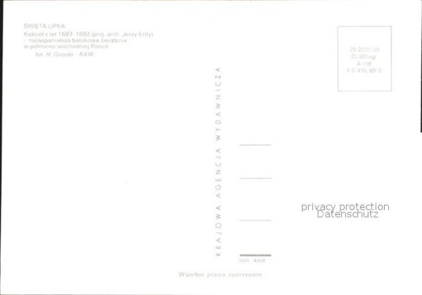 Swieta Lipka Kosciol arch. Jerzy Ertly Kirche 17. Jh – Bild 2