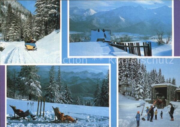 Tatry Vysoke Gebirge Wintersport in der Tatra Gebirgspanoram