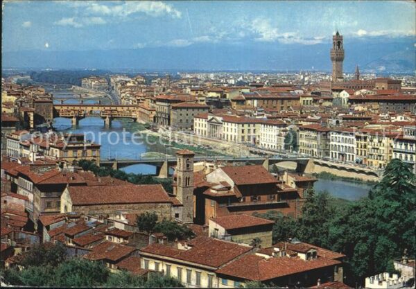 Firenze Florenz Panorama dal Piazzale Michelangelo Arno