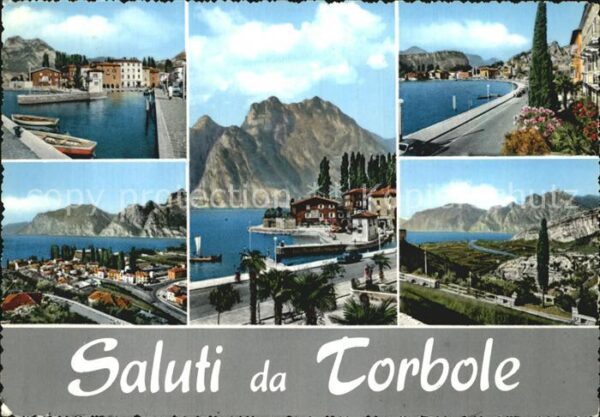 Torbole Lago di Garda Hafen Uferstrasse Gardasee Alpen