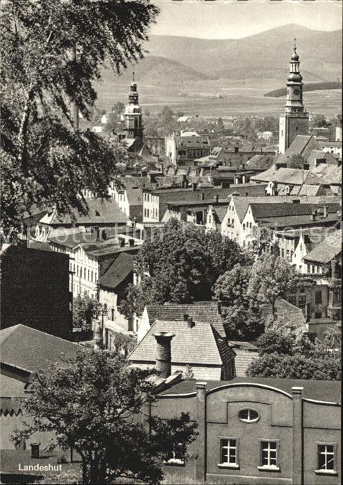 Landeshut Schlesien Ortsansicht mit Kirche