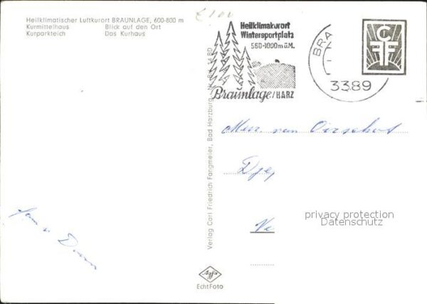 Braunlage Kurmittelhaus Kurpark Teich Schwan Kurh – Bild 2