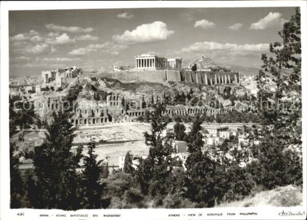 Athens Athen Acropolis from Philopapou Akropolis Ant