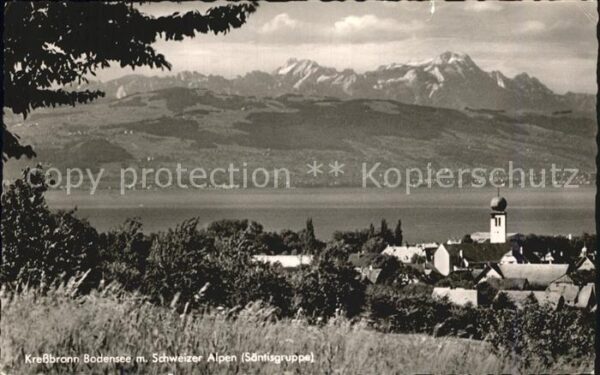 Kressbronn Bodensee Panorama mit Schweizer Alpen Säntisgrup