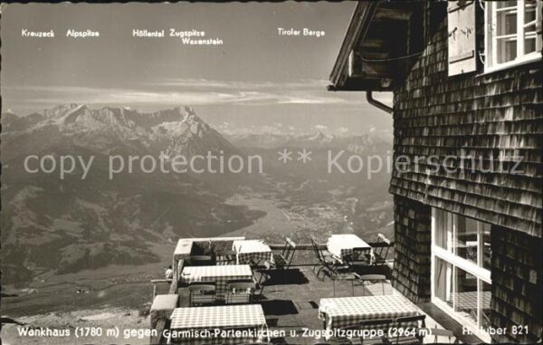 Garmisch-Partenkirchen Wankhaus mit Blick auf Kreuzeck Alpspit