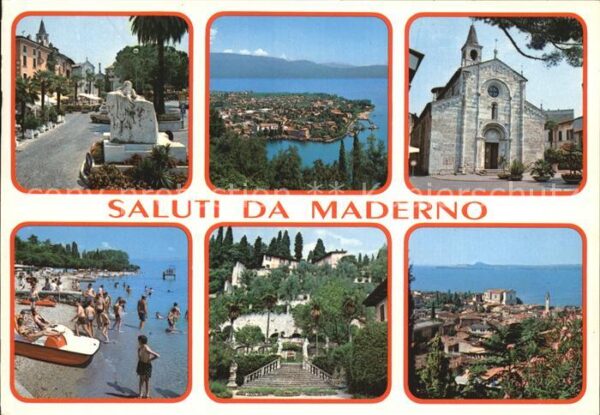 Maderno Lago di Garda Kirche Strand Gesamtansicht