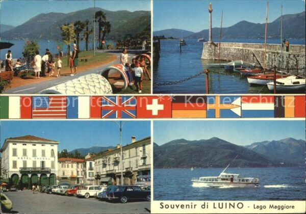 Luino Hafen Schnellboot Promenade