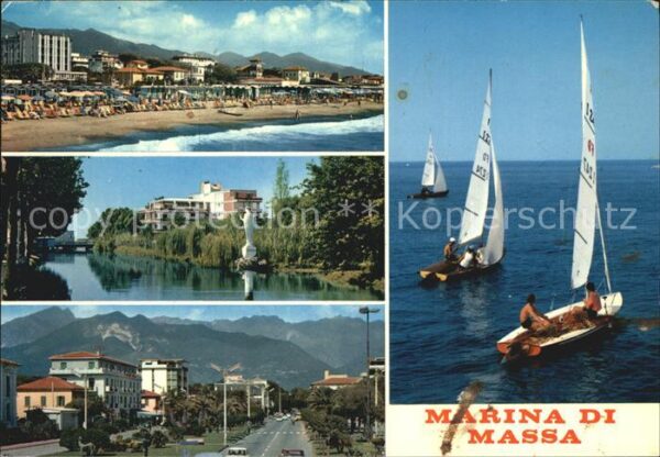 Marina di Massa Promenade Segelboote Strand