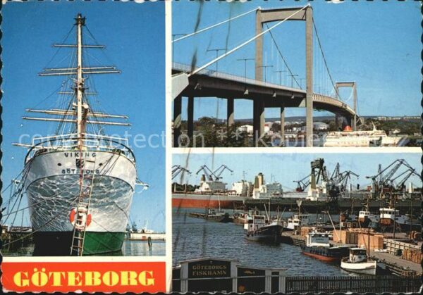 Goeteborg Segelschiff Viking Göteborg Brücke Fisc